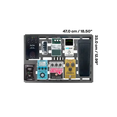 RockBoard RBO B 4.1 QUAD B Pedálboard, 7-12 pedál férőhely, hordtáskával, alumínium felépítés