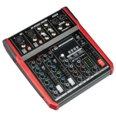 Proel PLAYMIX6 Analóg keverő 6 bemenet, 2 MIC IN, 2 sztereó IN, FX, USB, Bluetooth