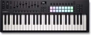 Novation Launchkey 49 MK4 hatékony, 49 hangjegyes vezérlőbillentyűzet az összes főbb DAW-hoz