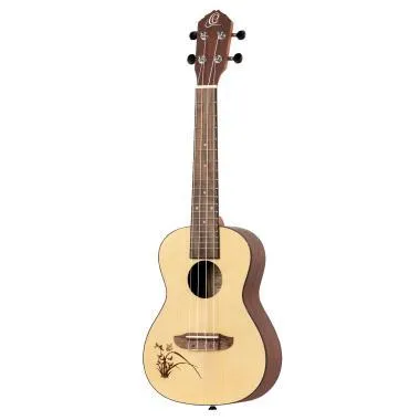 Ortega RU5L Bonfire Sorozat Koncert Ukulele 4 Húros Balkezes - Luc/Sapele Natúr