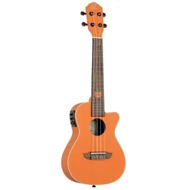 Ortega RUHWCE Egyedi Készítésű Sorozat Halloween Kiadás Koncert Előerősítős Ukulele 4 Húros - Tök Narancs