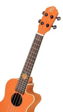 Ortega RUHWCE Egyedi Készítésű Sorozat Halloween Kiadás Koncert Előerősítős Ukulele 4 Húros - Tök Narancs