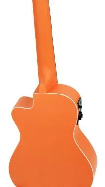 Ortega RUHWCE Egyedi Készítésű Sorozat Halloween Kiadás Koncert Előerősítős Ukulele 4 Húros - Tök Narancs