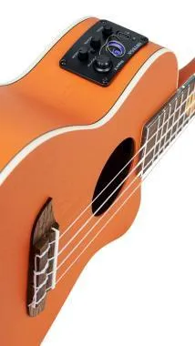 Ortega RUHWCE Egyedi Készítésű Sorozat Halloween Kiadás Koncert Előerősítős Ukulele 4 Húros - Tök Narancs