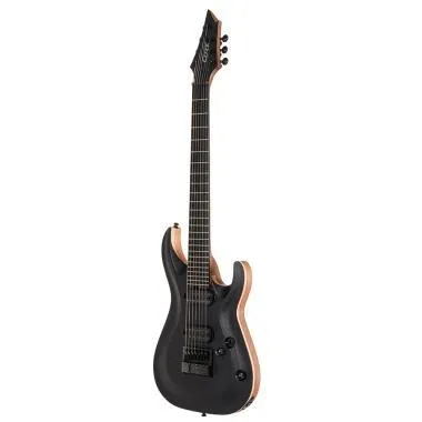 Cort Co-KX707-Evertune-OPBK with bag elektromos gitár tokkal, Evertune, héthúros nyílt pórusú fekete