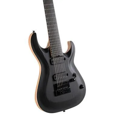 Cort Co-KX707-Evertune-OPBK with bag elektromos gitár tokkal, Evertune, héthúros nyílt pórusú fekete