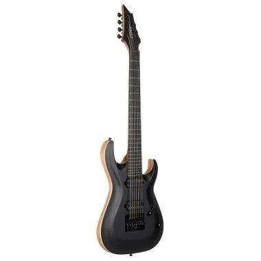 Cort Co-KX707-Evertune-OPBK with bag elektromos gitár tokkal, Evertune, héthúros nyílt pórusú fekete