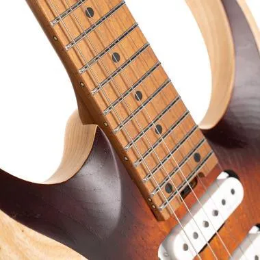 Cort Co-X700-Triality-OPVB with bag elektromos gitár Fishman elektronikával, tokkal, nyílt pórusú vintage burst