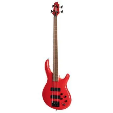 Cort Co-C4-Deluxe-CRD elektromos basszusgitár, Markbass Preamp, piros
