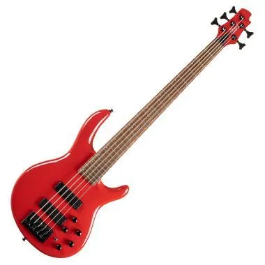 Cort Co-C5-Deluxe-CRD elektromos basszusgitár, Markbass Preamp, öthúros, piros