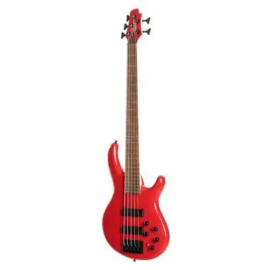 Cort Co-C5-Deluxe-CRD elektromos basszusgitár, Markbass Preamp, öthúros, piros