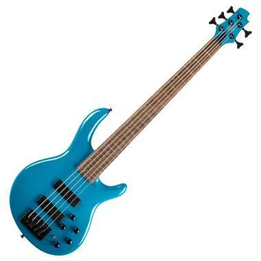 Cort Co-C5-Deluxe-CBL elektromos basszusgitár, Markbass Preamp, öthúros, kék