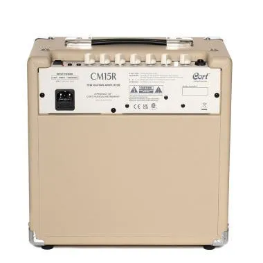Cort Co-CM15R-WTS gitárerősítő zengetővel, 15 Watt, világos homok