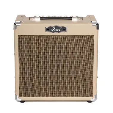 Cort Co-CM15R-WTS gitárerősítő zengetővel, 15 Watt, világos homok