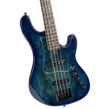 Cort Co-GB-Fusion4-BB with bag elektromos basszusgitár tokkal, kék burst