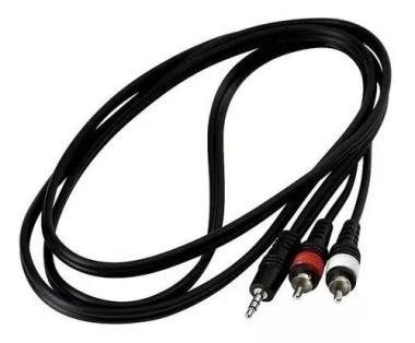 RockCable Audio kabel, 2 x RCA na TRS Jack, 1 m, černý, vysoká kvalita zvuku