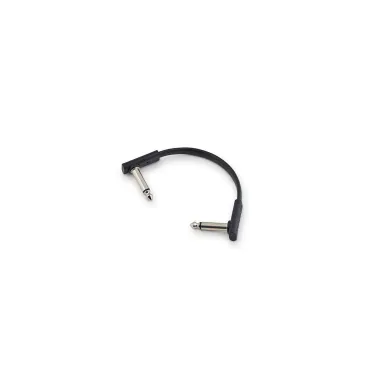 RockBoard RBO CAB PC F 10 BLK Lapos Patch Kábel, Extra Lapos Kialakítás, Szögletes Dugók, 10 cm