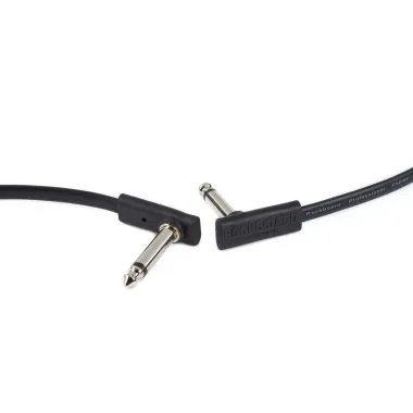 RockBoard RBO CAB PC F 10 BLK Lapos Patch Kábel, Extra Lapos Kialakítás, Szögletes Dugók, 10 cm