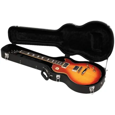 RockCase RC 10604 BCT/SB Elektromos Gitár Keménytok, LP-Stílus, Ívelt Fedél, Fekete