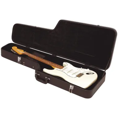 RockCase RC 10603 B/SB Elektromos Gitár Keménytok, ST-Stílus, Fekete, Robusztus Védelem