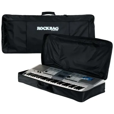RockBag RB 21412 B Billentyűtáska, 61 billentyűs, Vízálló RokTex, Fekete, 1 Nagy Zseb