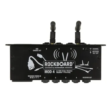 RockBoard RBO B MOD 4 U2 Gitár vezeték nélküli vevő, 2.4 GHz, TRS patchbay, 30 m hatótáv