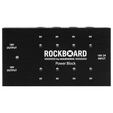 RockBoard RBO POW BLO V2 Több tápellátású egység, 10 csatlakozó, 1,200 mA 9V, 800 mA 18V kimenet