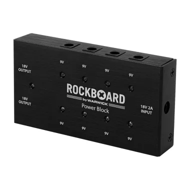 RockBoard RBO POW BLO V2 Több tápellátású egység, 10 csatlakozó, 1,200 mA 9V, 800 mA 18V kimenet