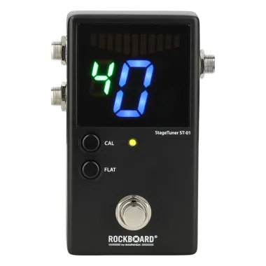 RockBoard RBO E ST 01 V2 Kromatikus pedálhangoló, LED kijelző, True Bypass, Hangolási funkció