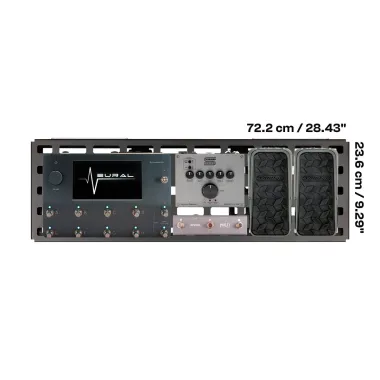 RockBoard RBO B 3.3 TRES C Pedálboard repülőtokkal, 9-14 pedálhoz, alumínium, csúszásmentes lábak