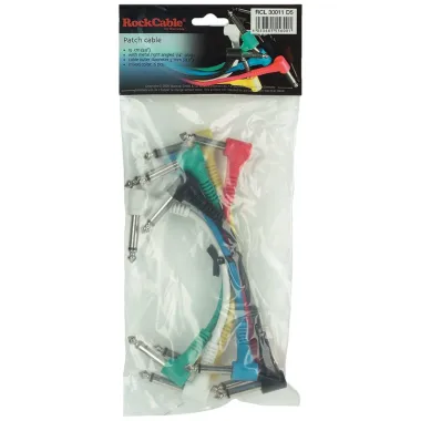 RockCable RCL 30031 D5 Patch kábelkészlet, szögletes TS, többszínű, 6 db, 30 cm