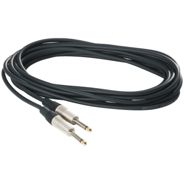 RockCable Kabel pro nástroje, rovný TS, 6m, pozlacený, černý