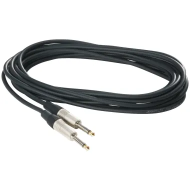 RockCable RCL 30206 D6 Hangszerkábel, egyenes TS, 6 m, aranyozott csúcs, fekete