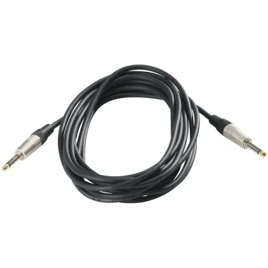 RockCable RCL 30206 D6 Hangszerkábel, egyenes TS, 6 m, aranyozott csúcs, fekete