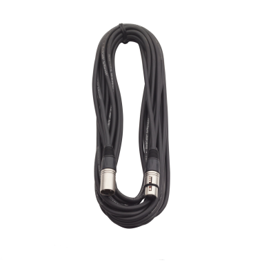 RockCable Mikrofonní kabel, XLR muž-žena, 9m, odolný, černý