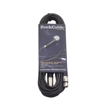 RockCable RCL 30309 D6 Mikrofonkábel, XLR férfi-női, 9m, tartós, fekete