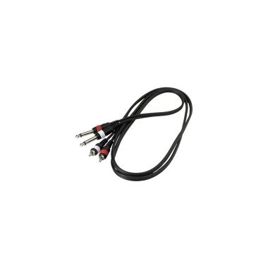 RockCable Patch kabel, RCA-TS, 1,5m, černý