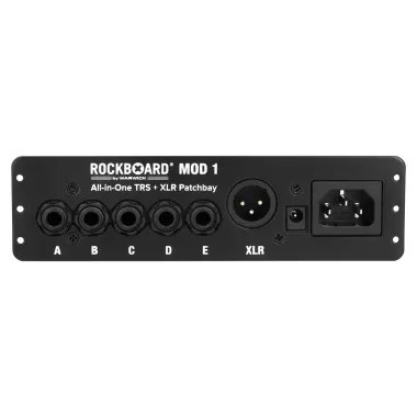 RockBoard RBO B MOD 1 V2 Egységes Patchbay, TRS & XLR, IEC & Barrel Kapcsolatok