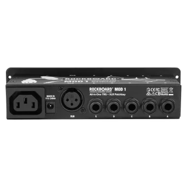 RockBoard RBO B MOD 1 V2 Egységes Patchbay, TRS & XLR, IEC & Barrel Kapcsolatok