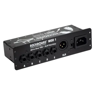 RockBoard RBO B MOD 1 V2 Egységes Patchbay, TRS & XLR, IEC & Barrel Kapcsolatok
