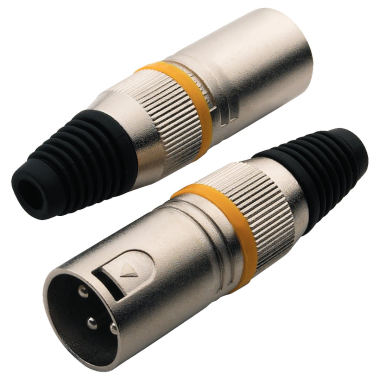 RockCable XLR konektor, mužský, kovová čepička, snadná montáž
