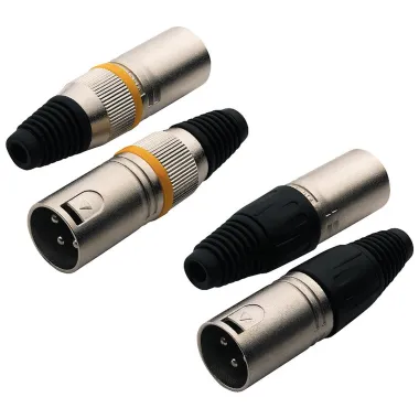 RockCable RCL 10001 M XLR női csatlakozó, fém sapka, tartós, egyszerű összeszerelés