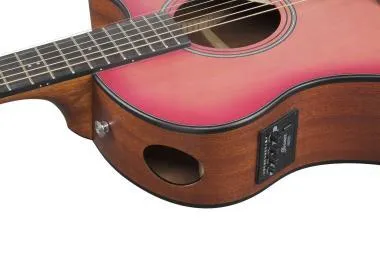 Ibanez AAM50CE-CRO Advanced elektro-akusztikus gitár 6 húros - Coral Red Burst Open Pore