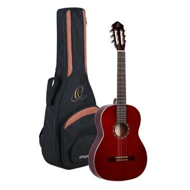 Ortega R121WR Family Series 4/4 klasszikus gitár 6 húros - Wine Red + Gigbag