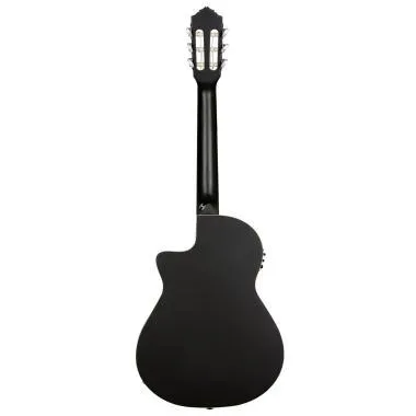 Ortega RCE125SBK-3/4 Family Series 3/4 Nylon 6-húros elektro- klasszikus gitár - Satin Black + Gig Bag