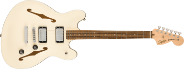 Squier Affinity Starcaster Deluxe, javorová hmatník, olympijská bílá