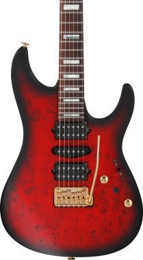 Ibanez KIKO300-RRT elektromos gitár 6 húros, Ruby Red Sunburst Flat színben
