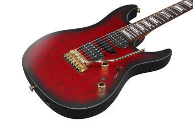 Ibanez KIKO300-RRT elektromos gitár 6 húros, Ruby Red Sunburst Flat színben