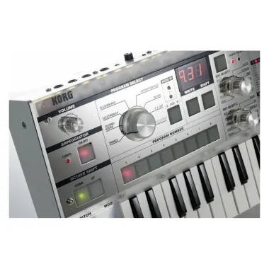 KORG KG-mKORG-CR virtuál-analóg szintetizátor/vokóder, 37 Natural Touch mini billentyű, átlátszó kivitel, tokkal
