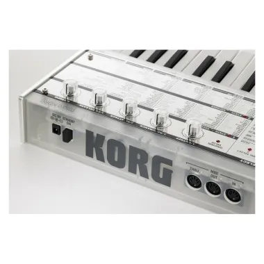 KORG KG-mKORG-CR virtuál-analóg szintetizátor/vokóder, 37 Natural Touch mini billentyű, átlátszó kivitel, tokkal